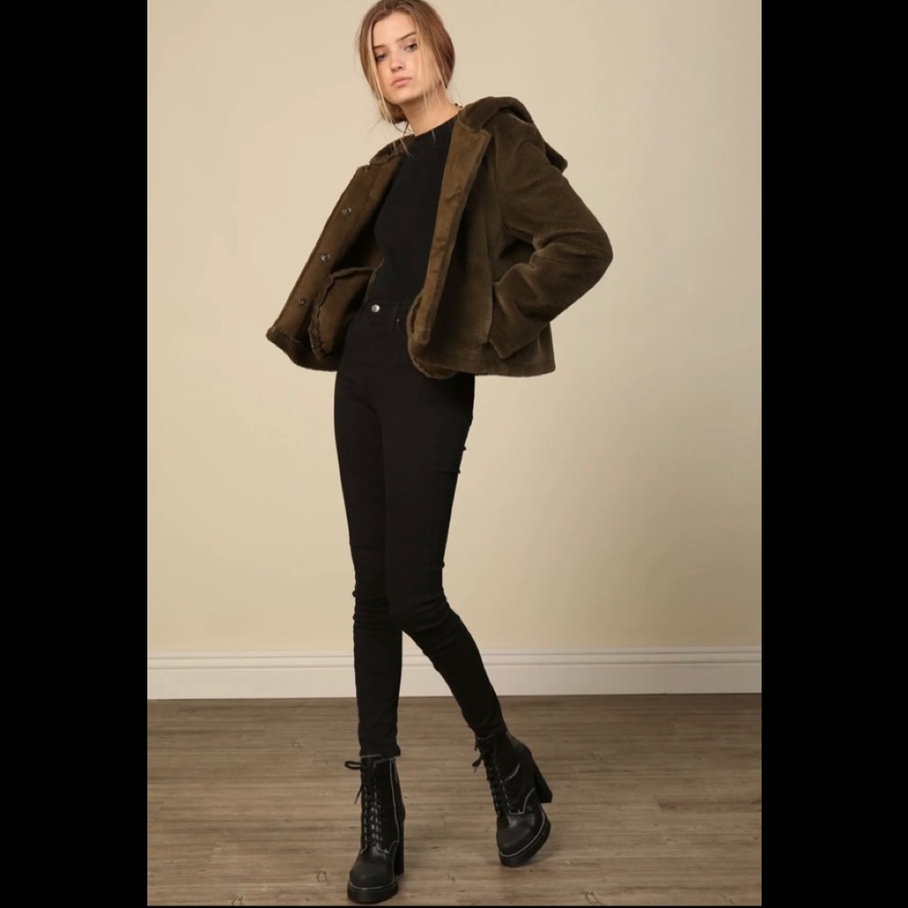 Line & Dot Andi reversible faux fur shearling jacket